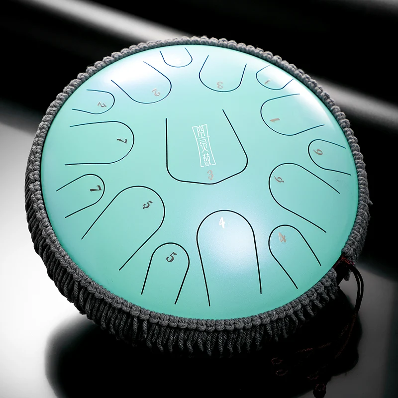 Hluru Tongue Drum 13.5-inch 15 notes Steel Tank drum Instrument
