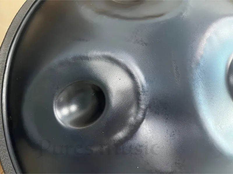 Classic Black Hand Pan Drum Kurd D Minor Steel Drum Handpan Instrument
