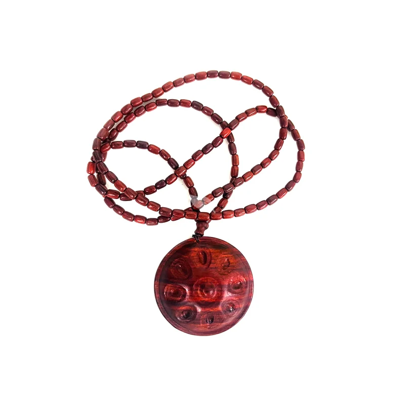 Handpan Drum Pendant Necklace Unisex Wooden Handmade Hang Drum Crafts