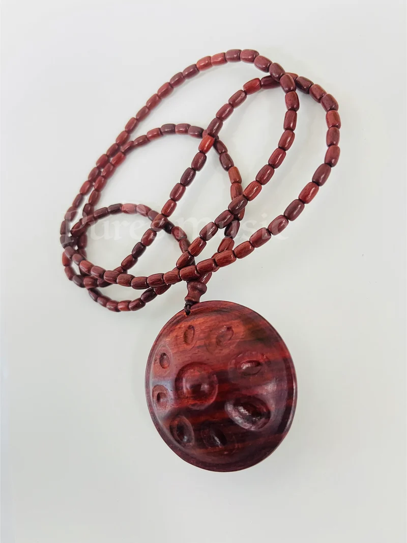 Handpan Drum Pendant Necklace Unisex Wooden Handmade Hang Drum Crafts