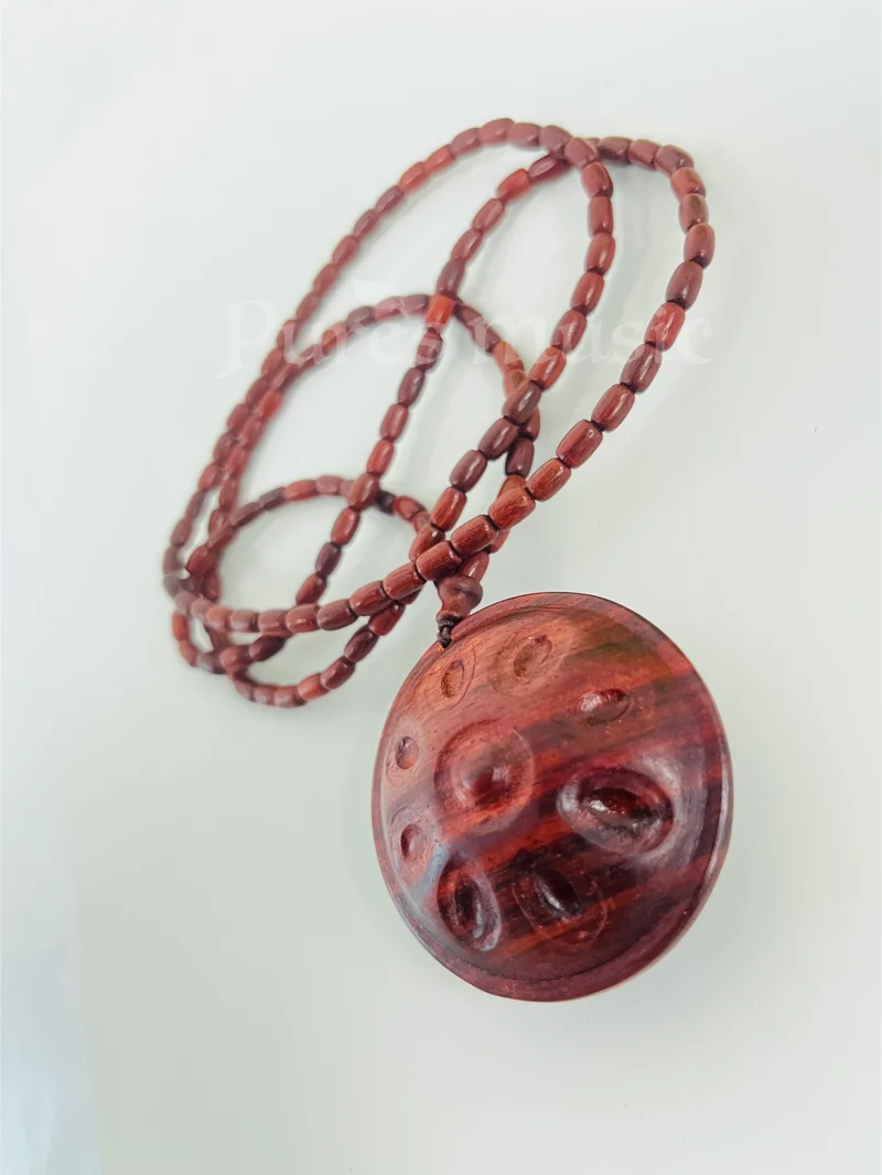 Handpan Drum Pendant Necklace Unisex Wooden Handmade Hang Drum Crafts
