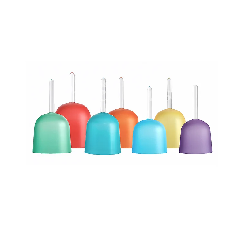 Crystal Singing Handle Bowl Set Matte Colorful Alchemy Meditation Yoga Chakra Bowl