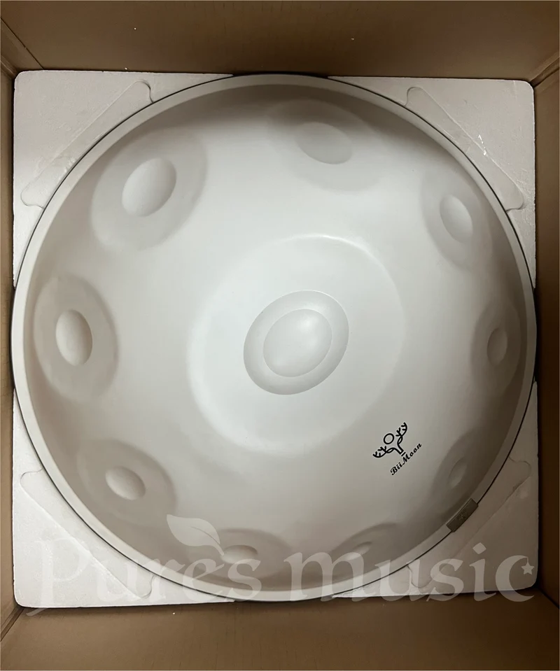 BiiMoon Handpan Elegant White Kurd Celtic Ysha Savita Mystic Integral Hand Pan Drum