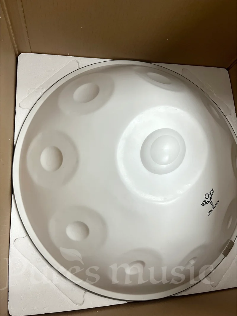 BiiMoon Handpan Elegant White Kurd Celtic Ysha Savita Mystic Integral Hand Pan Drum
