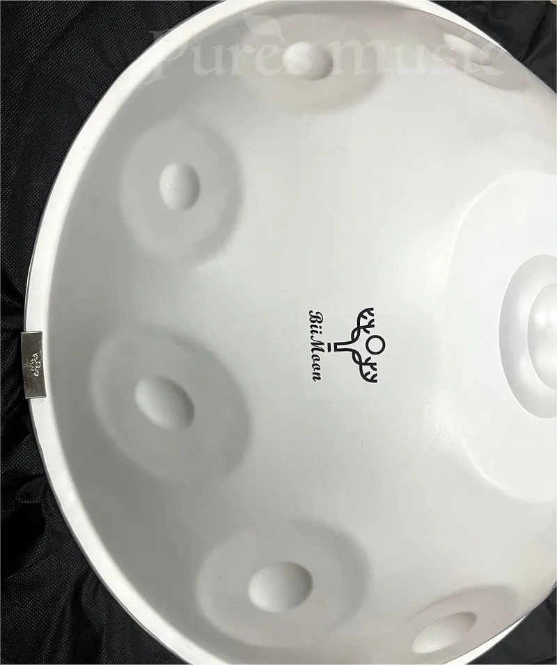 BiiMoon Handpan Elegant White Kurd Celtic Ysha Savita Mystic Integral Hand Pan Drum