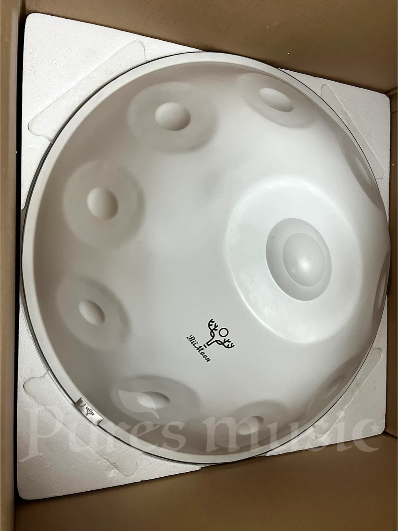 BiiMoon Handpan Elegant White Kurd Celtic Ysha Savita Mystic Integral Hand Pan Drum