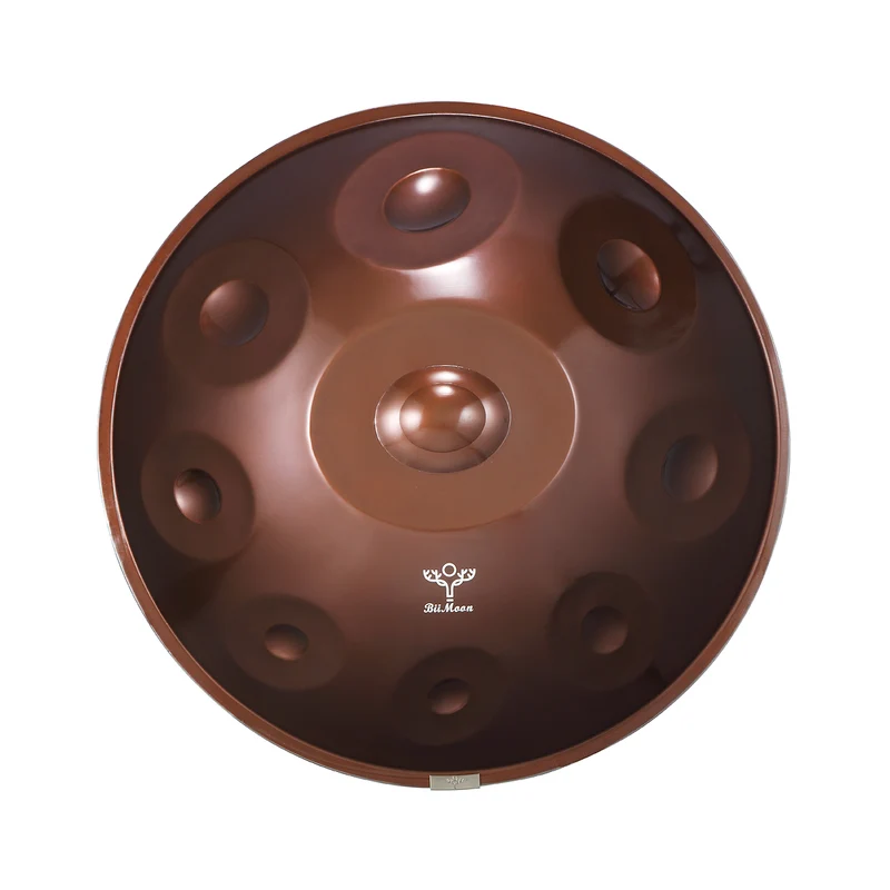 BiiMoon Ember Steel Handpan Classic Brown Kurd Amara Hang Drum