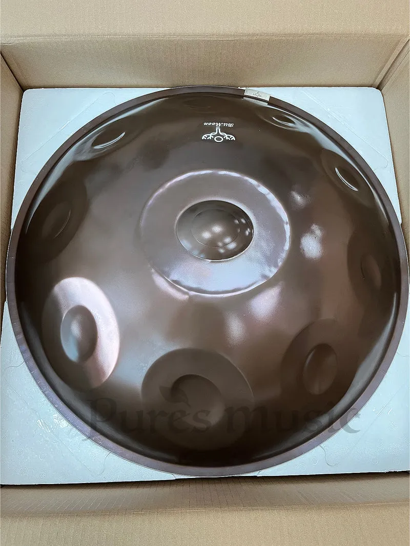 BiiMoon Ember Steel Handpan Classic Brown Kurd Amara Hang Drum