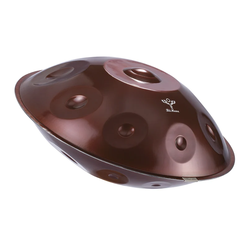BiiMoon Ember Steel Handpan Classic Brown Kurd Amara Hang Drum