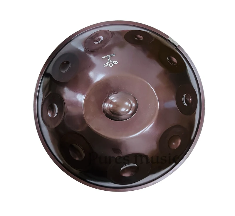 BiiMoon Ember Steel Handpan Classic Brown Kurd Amara Hang Drum