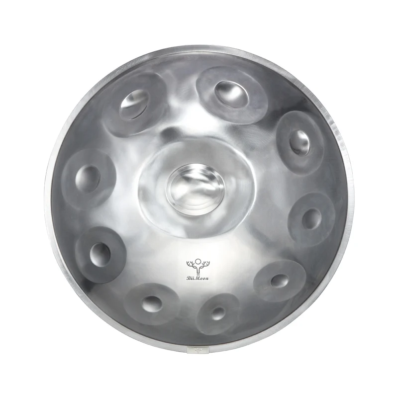 BiiMoon Ember Steel Handpan Silver Moon Hand Pan Instrument