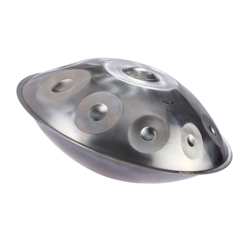 BiiMoon Ember Steel Handpan Silver Moon Hand Pan Instrument