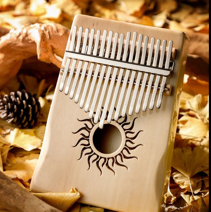 Hluru Huashu Sun God Hollow Kalimba 17/21 keys White Maple Thumb Piano