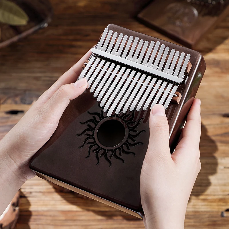 Hluru Huashu Sun God Hollow Kalimba 17/21 keys White Maple Thumb Piano