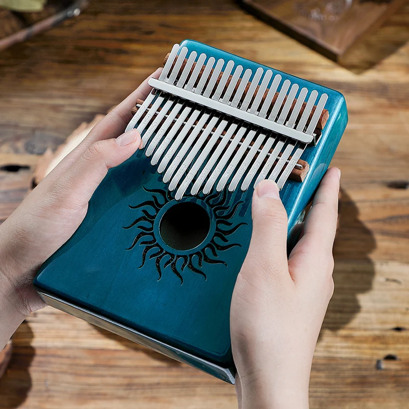 Hluru Huashu Sun God Hollow Kalimba 17/21 keys White Maple Thumb Piano