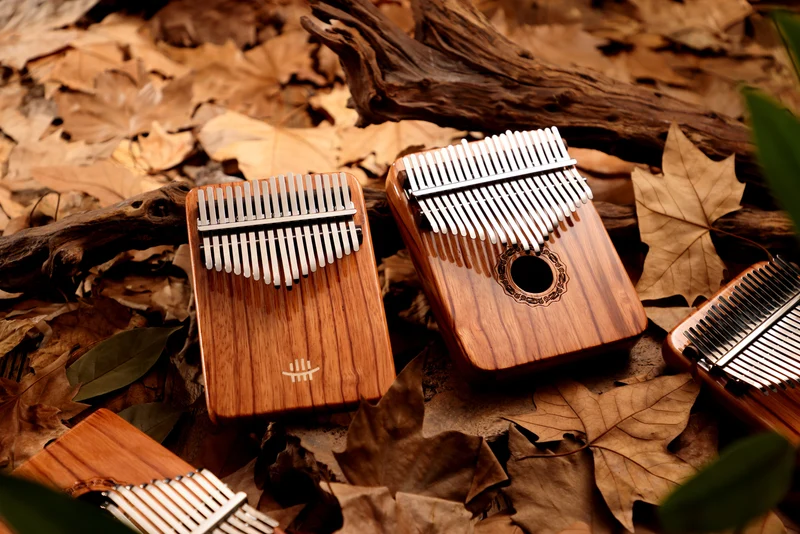Hluru Solid Board Kalimba Gabonese Rosewood 17/21 key Flat Board Finger Thumb Piano