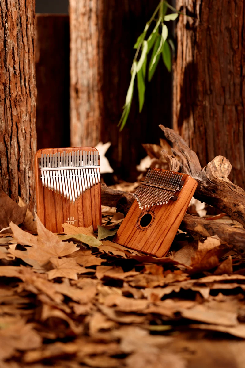 Hluru Solid Board Kalimba Gabonese Rosewood 17/21 key Flat Board Finger Thumb Piano