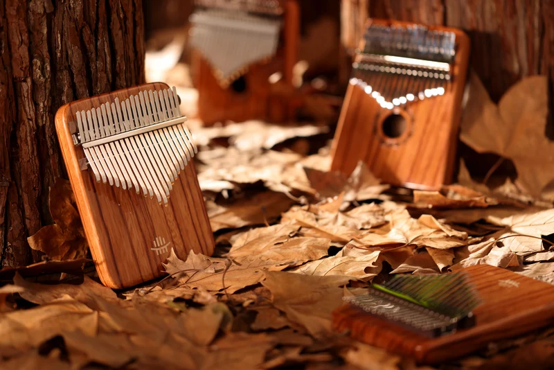 Hluru Hollow Kalimba Gabon RedRosewood 17/21 key Bottom Hole Thumb Piano