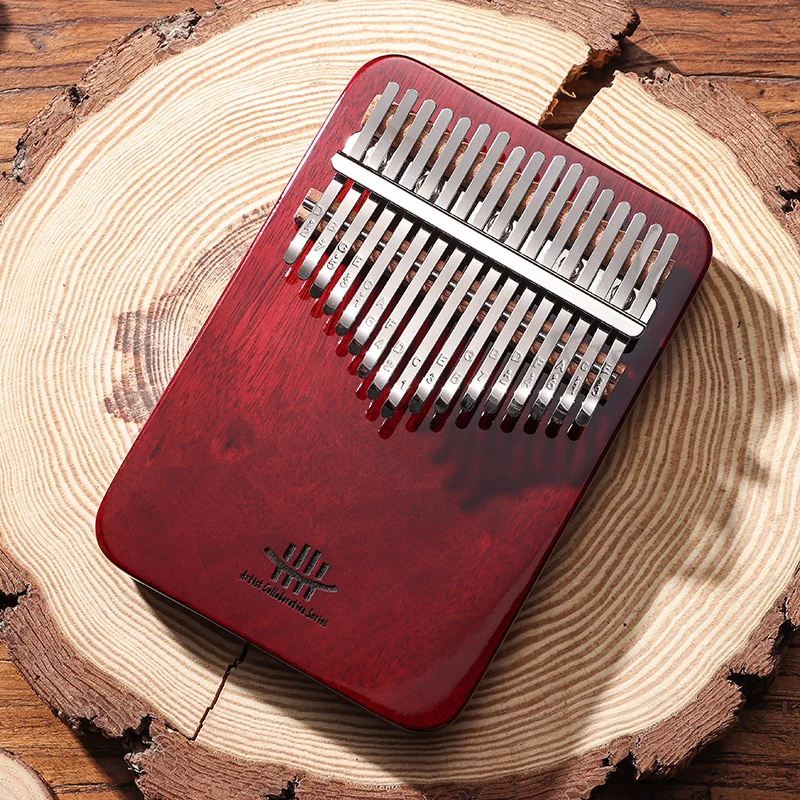 Hluru Artist Collaboration Kalimba Thumb Piano Purpleheart Wood Cherry Walnut Piano