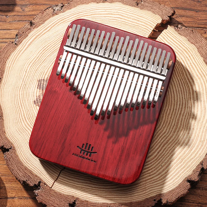 Hluru Artist Collaboration Kalimba Thumb Piano Purpleheart Wood Cherry Walnut Piano