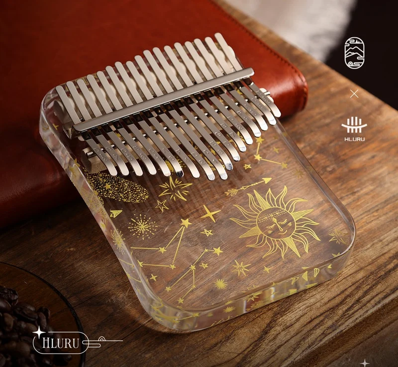 Hluru Acrylic Kalimba Constellation Zodiac Sign 17/21 keys Transparent Finger Thumb Piano