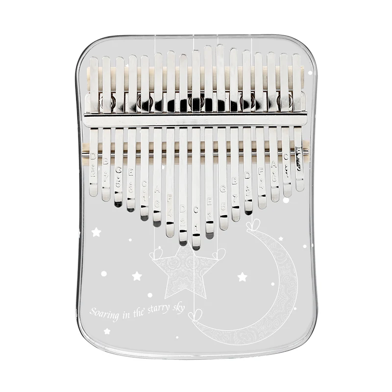 Hluru Acrylic Kalimba Constellation Zodiac Sign 17/21 keys Transparent Finger Thumb Piano