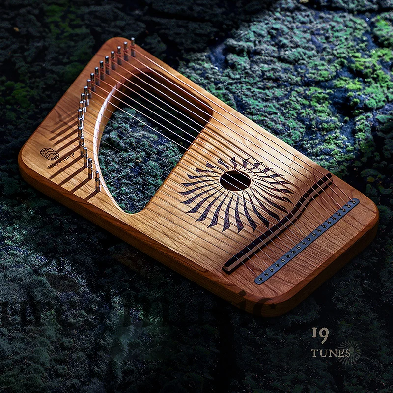 Hluru Lyre Harp 19-string Hollow "Light on earth" Instrument