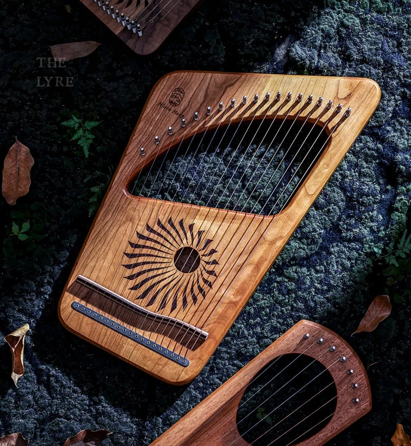 Hluru Lyre Harp 19-string Hollow "Light on earth" Instrument