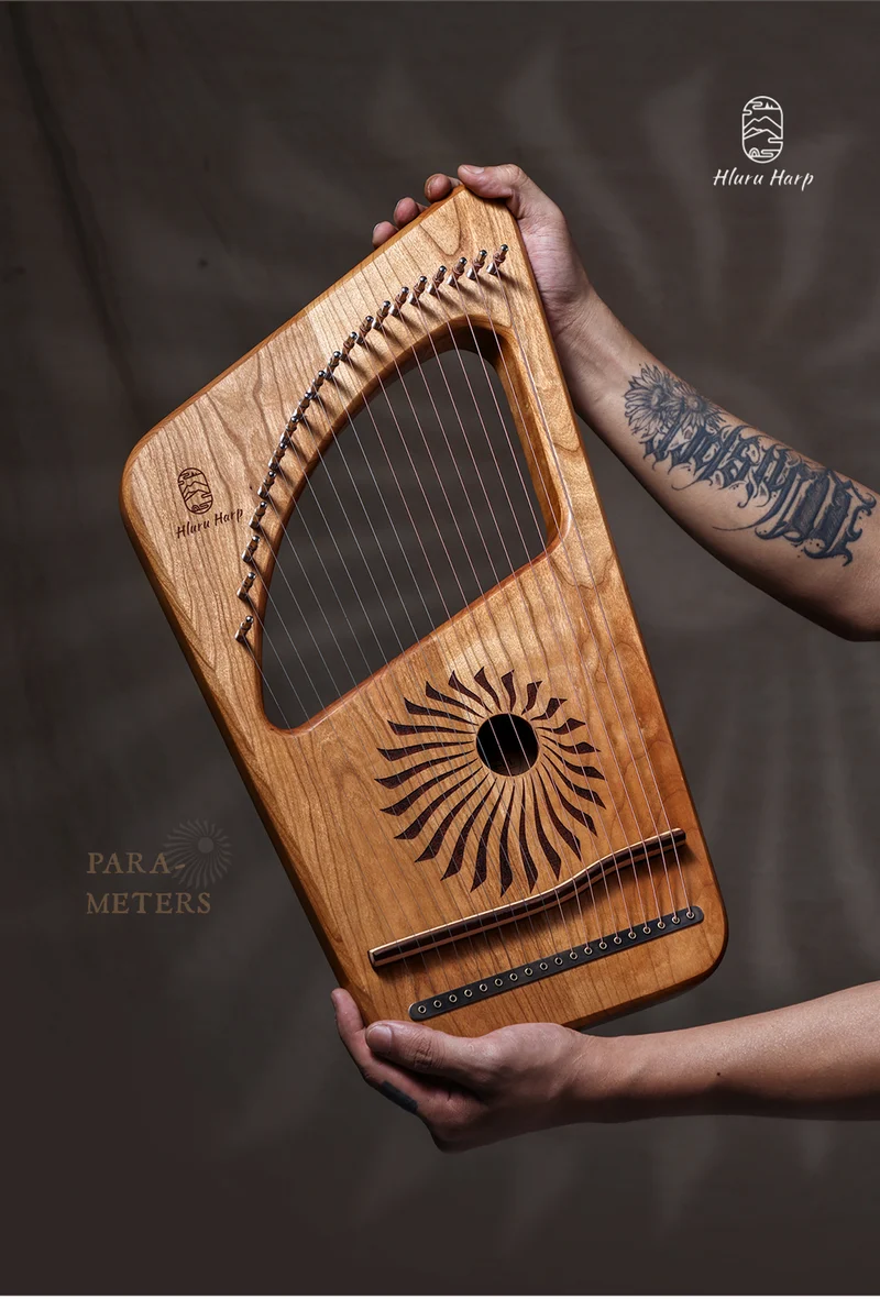 Hluru Lyre Harp 19-string Hollow "Light on earth" Instrument