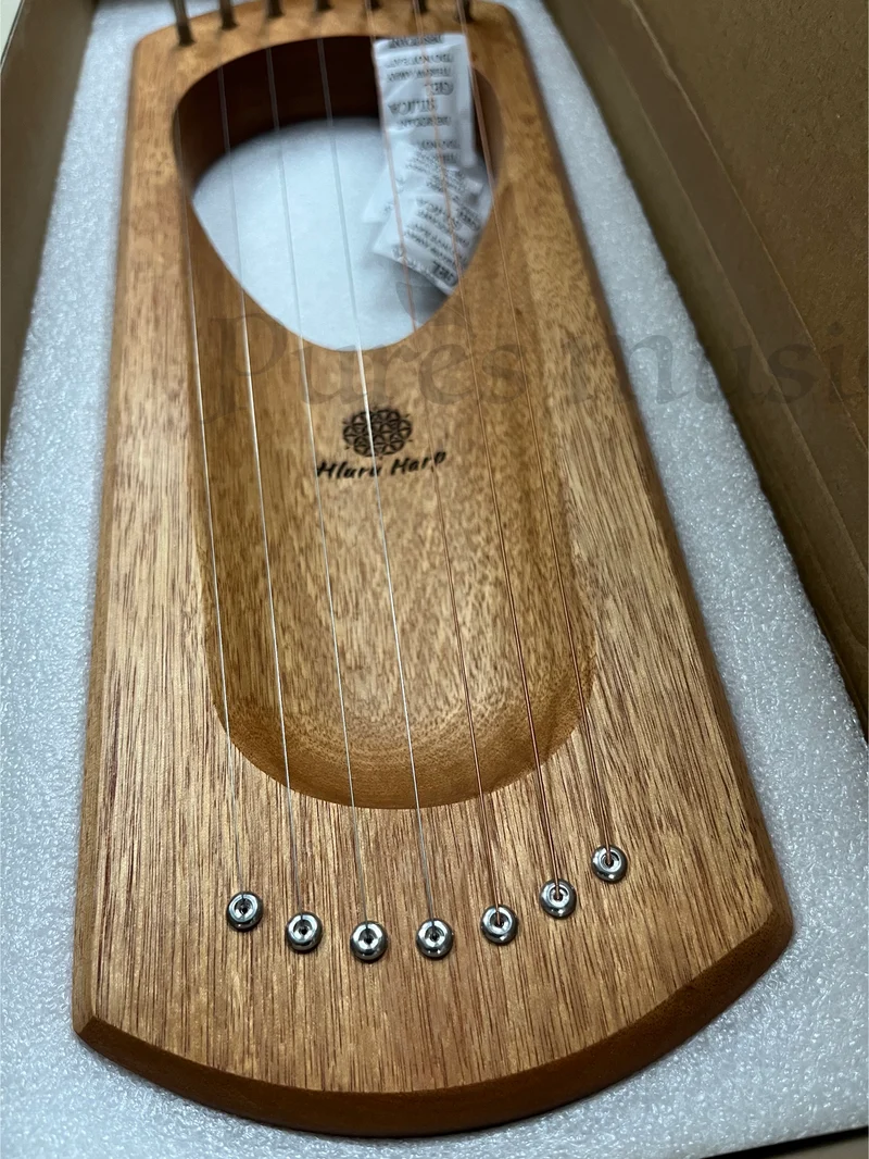 Hluru Mini Lyre Harp 7-string "Light on earth" Instrument Gift for Beginners