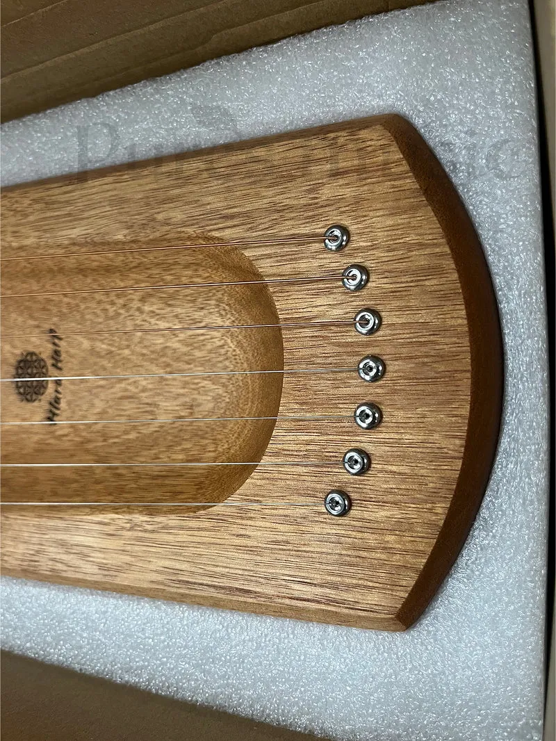 Hluru Mini Lyre Harp 7-string "Light on earth" Instrument Gift for Beginners