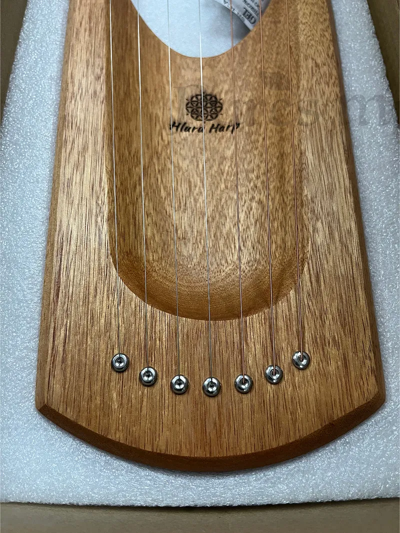 Hluru Mini Lyre Harp 7-string "Light on earth" Instrument Gift for Beginners