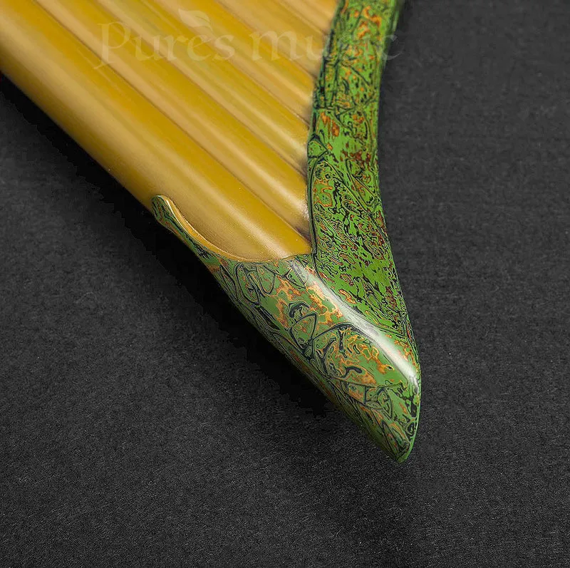 Pan Flute Panpipe Hand Painted Expert Level Art Panpipes Folk Instrument Collectible Pipe Flute