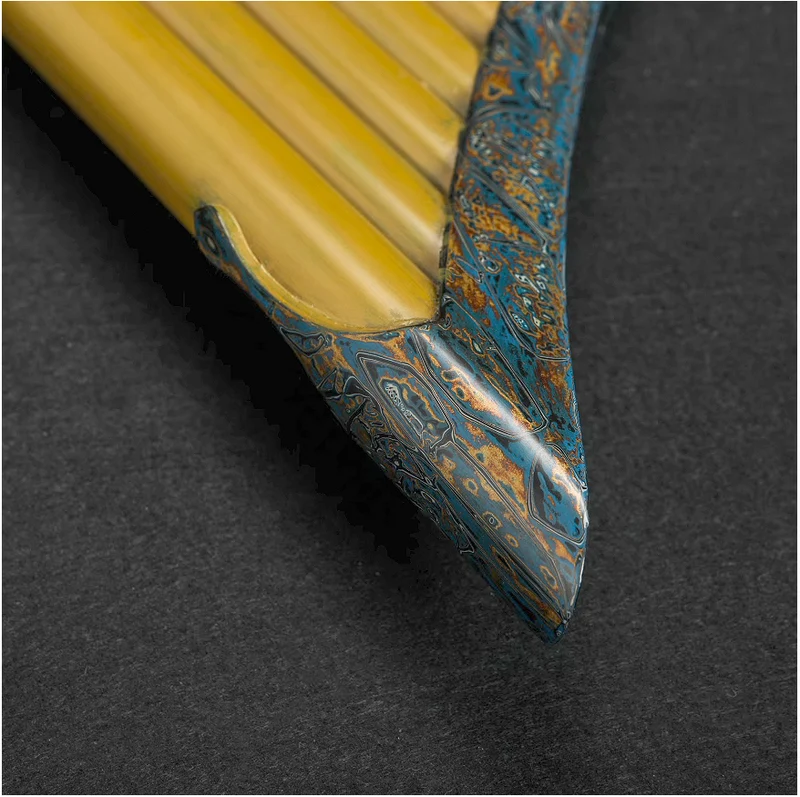 Pan Flute Panpipe Hand Painted Expert Level Art Panpipes Folk Instrument Collectible Pipe Flute