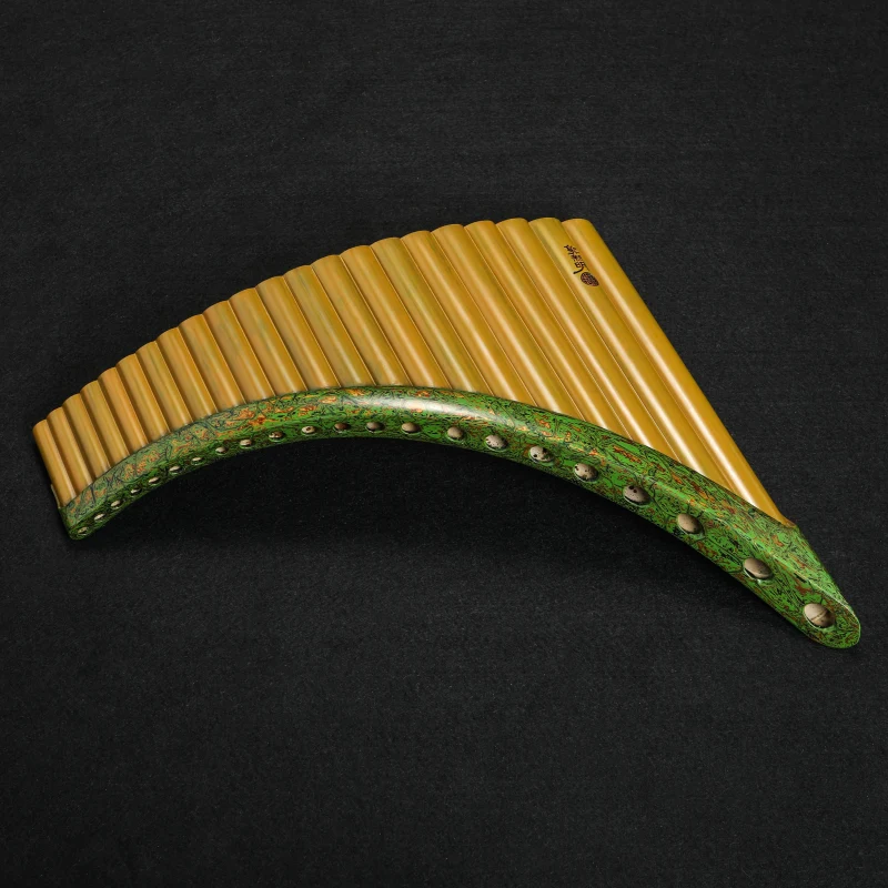 Pan Flute Panpipe Hand Painted Expert Level Art Panpipes Folk Instrument Collectible Pipe Flute