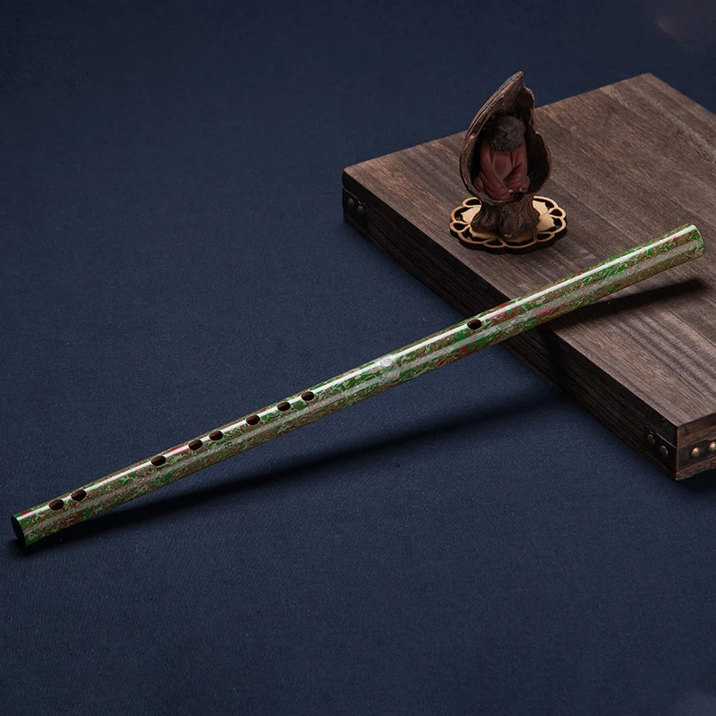 Bamboo Flute Hand Painted Dizi Expert Level Traditional Instrument Collectible Flute
