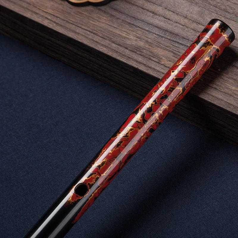 Bamboo Flute Hand Painted Dizi Expert Level Traditional Instrument Collectible Flute