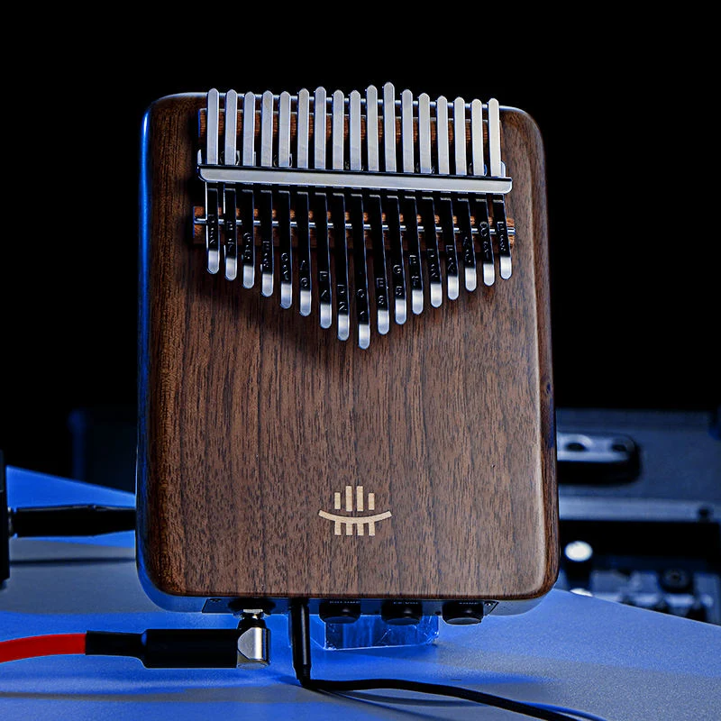 Hluru EQ Kalimba Electric Thumb Piano Smart Effector Walnut Finger Piano
