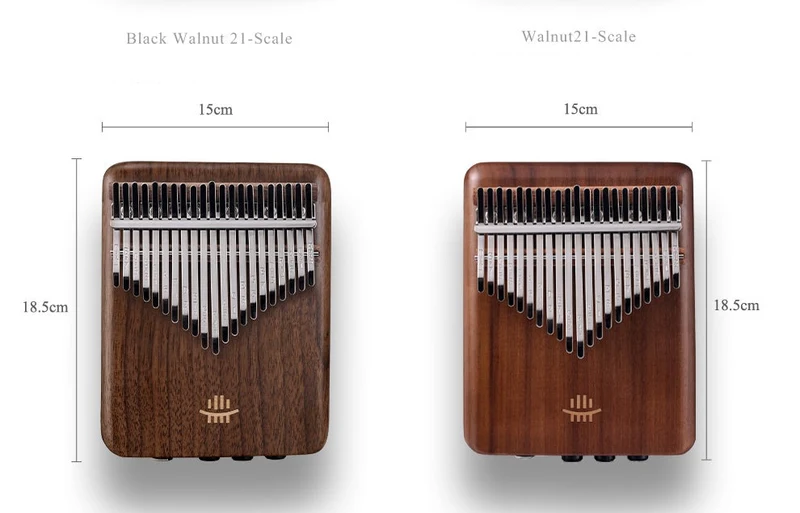 Hluru EQ Kalimba Electric Thumb Piano Smart Effector Walnut Finger Piano