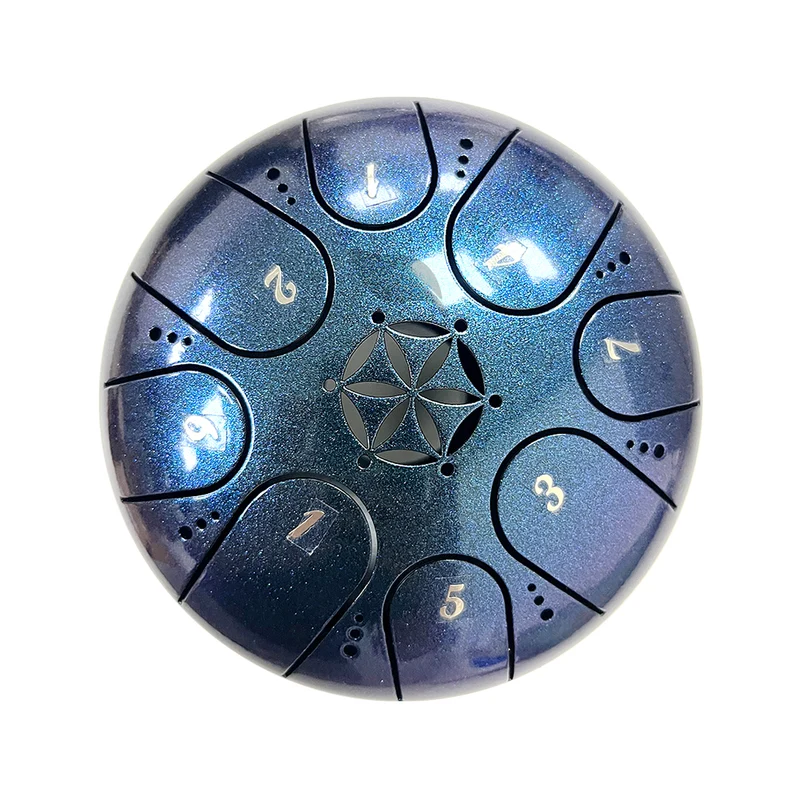 Hluru Flower of Life Mini 5.5-inch Steel Tongue Drum Gift Steel Tank Drum