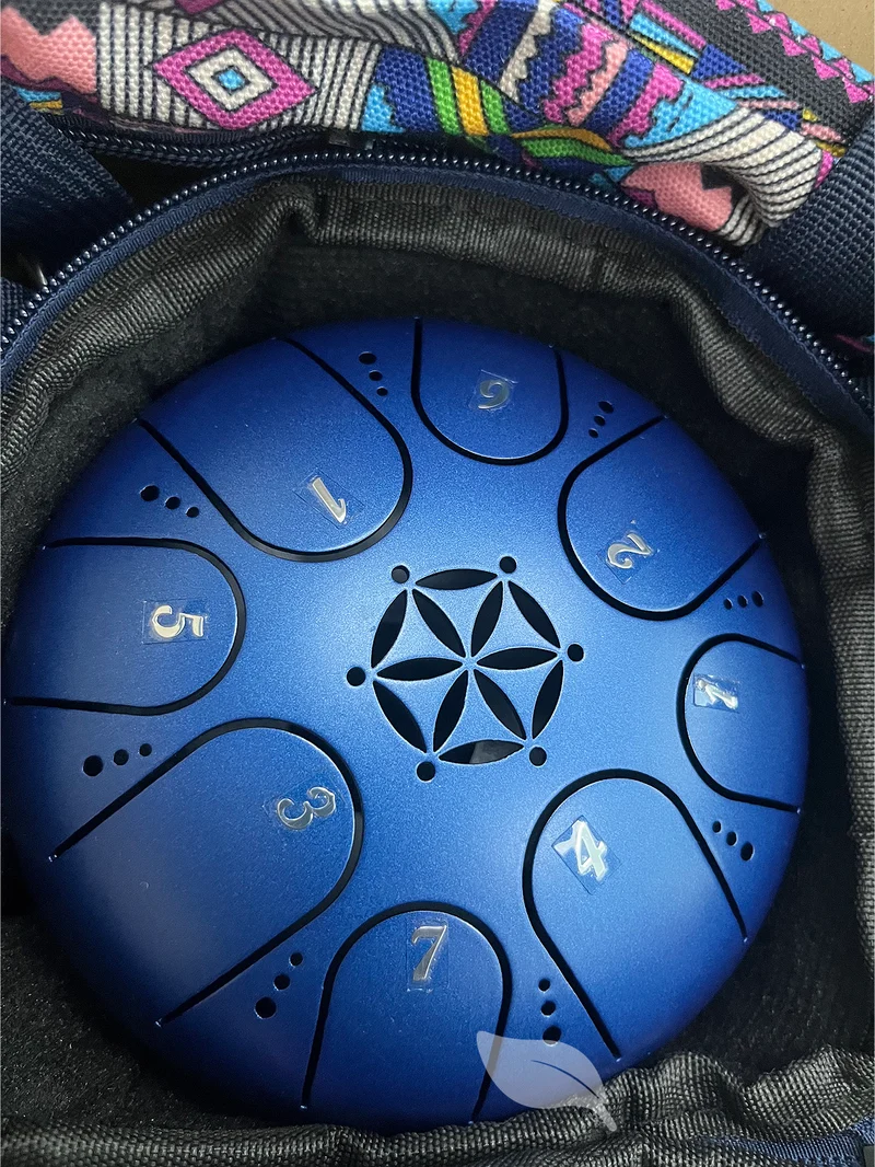 Hluru Flower of Life Mini 5.5-inch Steel Tongue Drum Gift Steel Tank Drum
