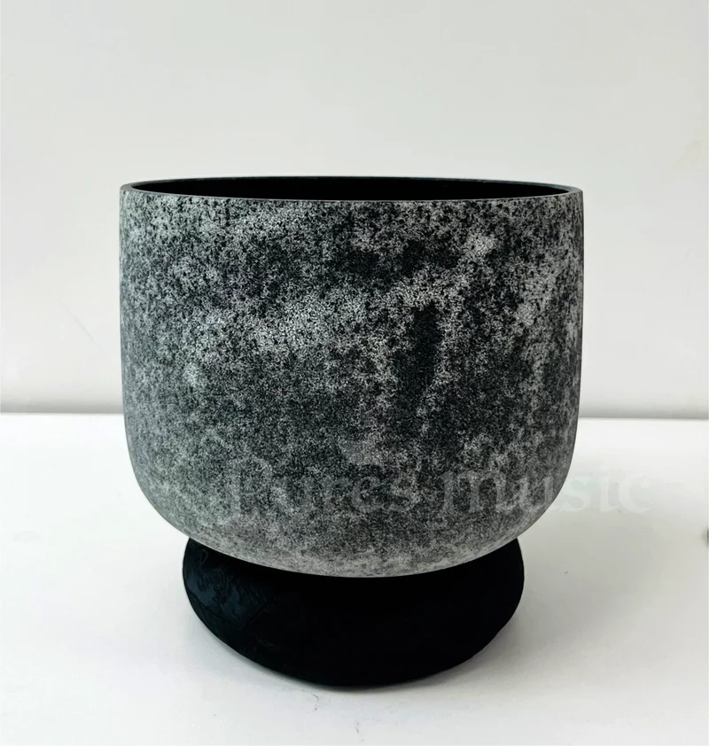 Perfect Pitch Obsidian Gemstone Crystal Singing Bowl Sound Healing Chakra Bowl