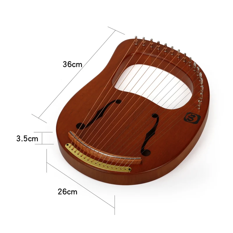 Walter Lyre Harp Premium 16-string Box Lyre Mahogany Stringed Instrument
