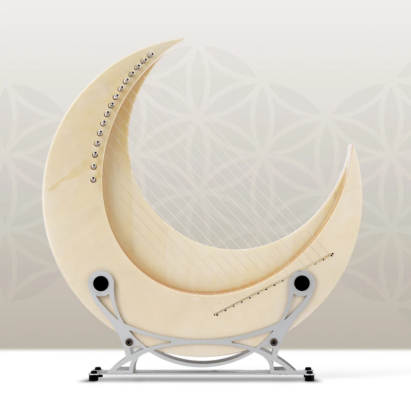Hluru Moon Lyre Harp Luna Crescent 8/11/15 String Instrument Beginners Gift