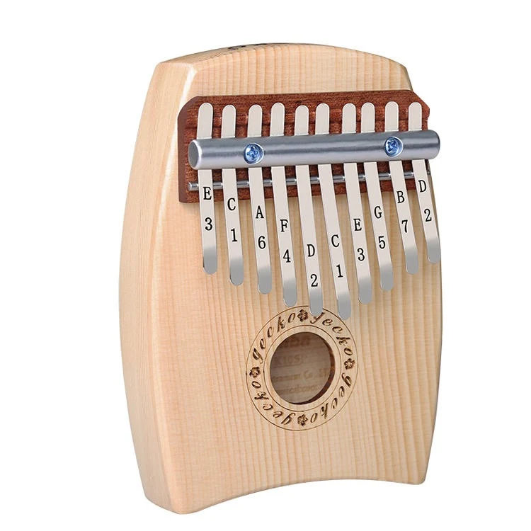 Gecko Mini Kalimba 10/15 Keys Thumb Piano C/G Tone Spruce Wood Finger Piano