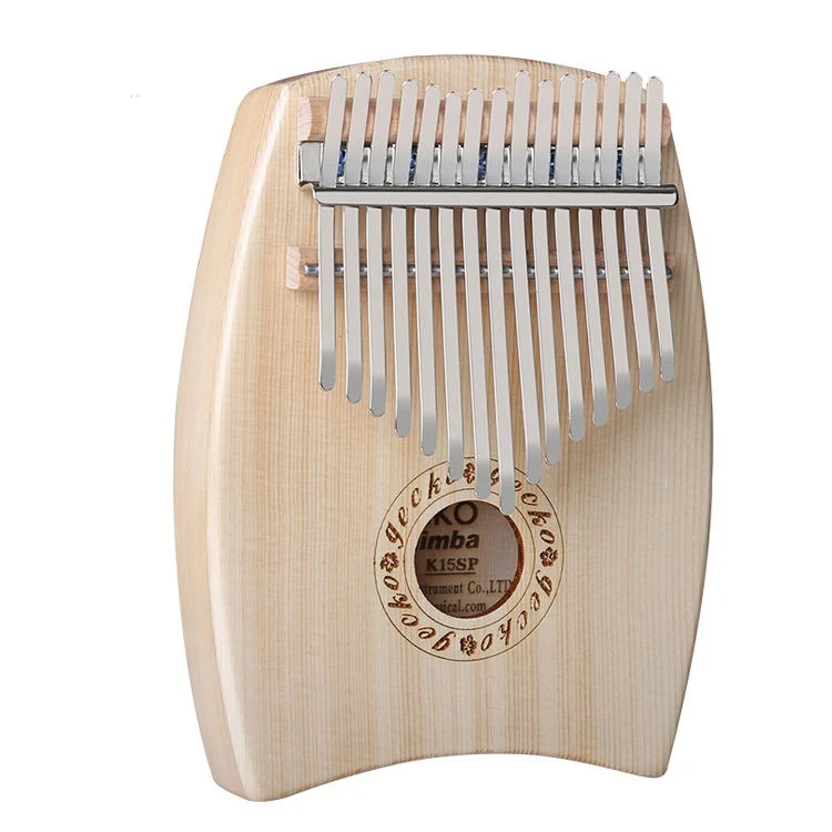 Gecko Mini Kalimba 10/15 Keys Thumb Piano C/G Tone Spruce Wood Finger Piano