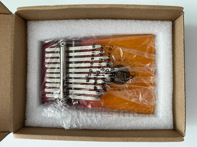 Gecko Mini Kalimba 10 Keys Thumb Piano Sun Color Birch Wood Finger Piano