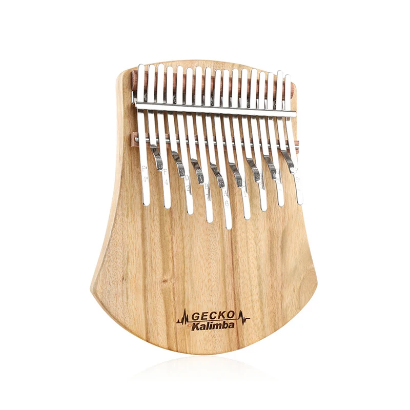 Gecko Kalimba 17-key Flat Board Thumb Piano A Tone Double Layer Solid Camphor Wood Piano
