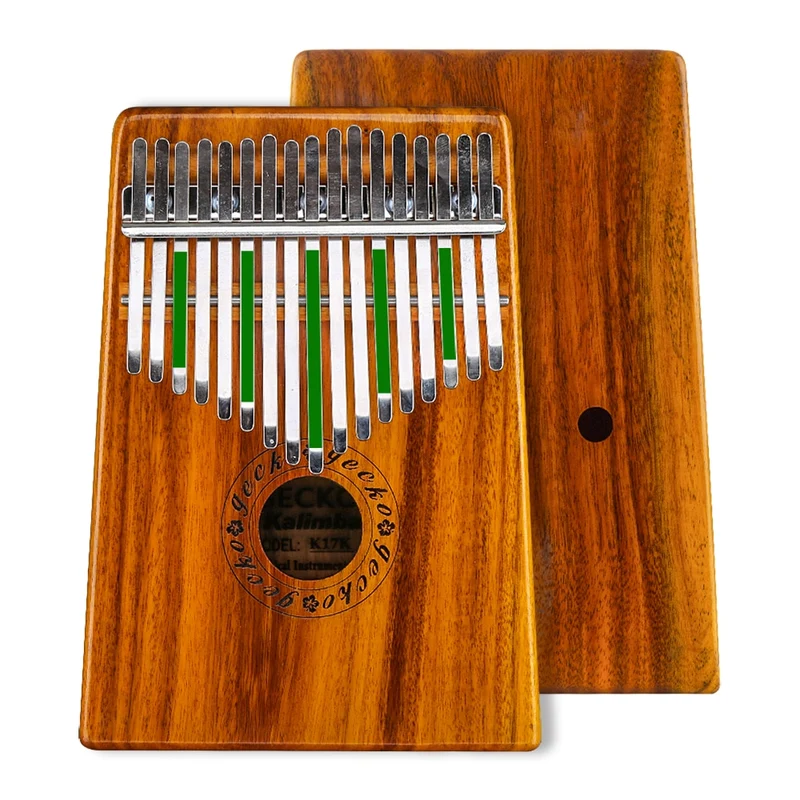 Gecko Kalimba 17-key Hollow Thumb Piano Classic Acacia Wood Finger Piano