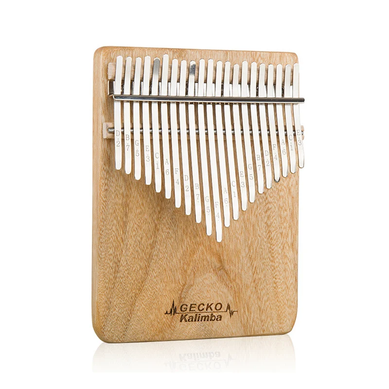 Gecko Kalimba 21 Key Camphor Wood Thumb Piano Solid Flat Board Finger Piano
